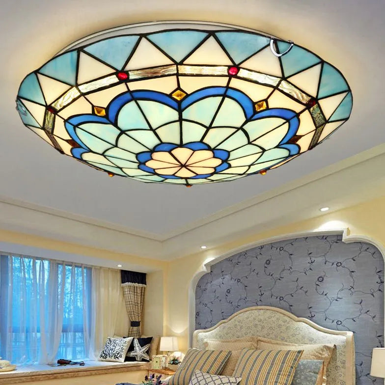 Deckenleuchten Vintage Europäisch Buntglas Retro Stil - Clowas.de