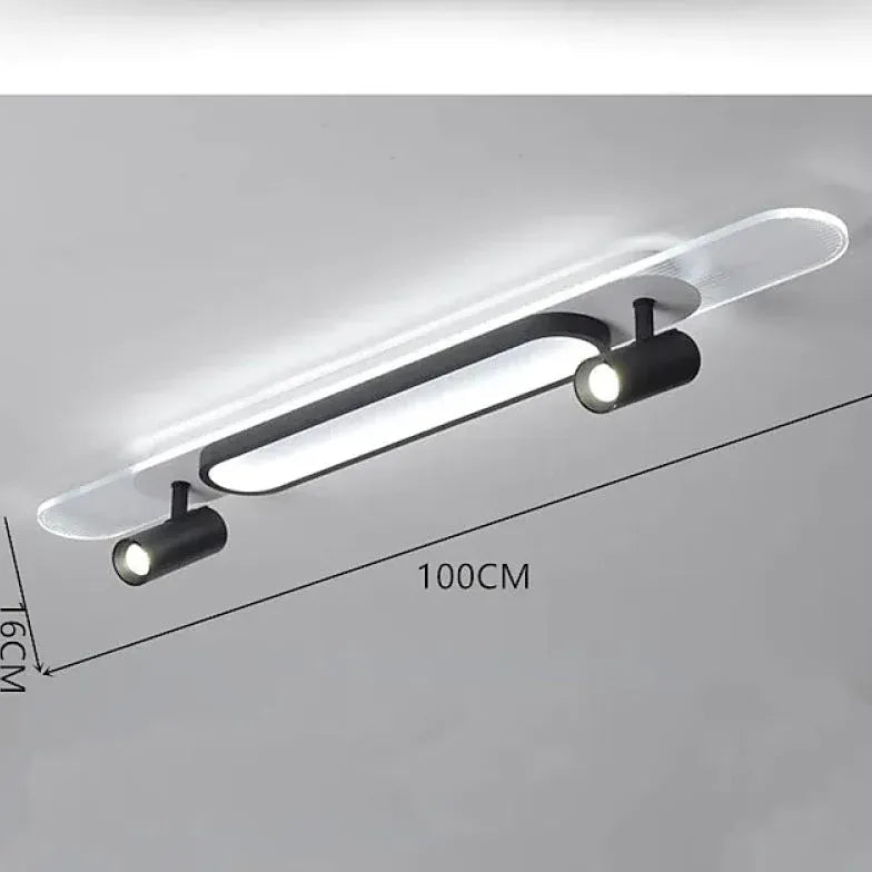 Deckenstrahler LED Schwarz Moderner Minimalistischer Langstrahler - Clowas.de