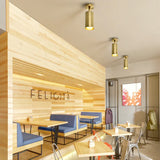 Design Deckenstrahler LED Gelb Messing Strahler - Clowas.de