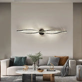 Design Wandleuchten Wohnzimmer Schwarz Doppelspirale Eleganz - Clowas.de