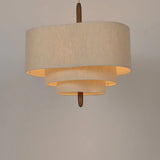 LED Pendelleuchte mit Dreischichtigem Stoffschirm für Schlafzimmer