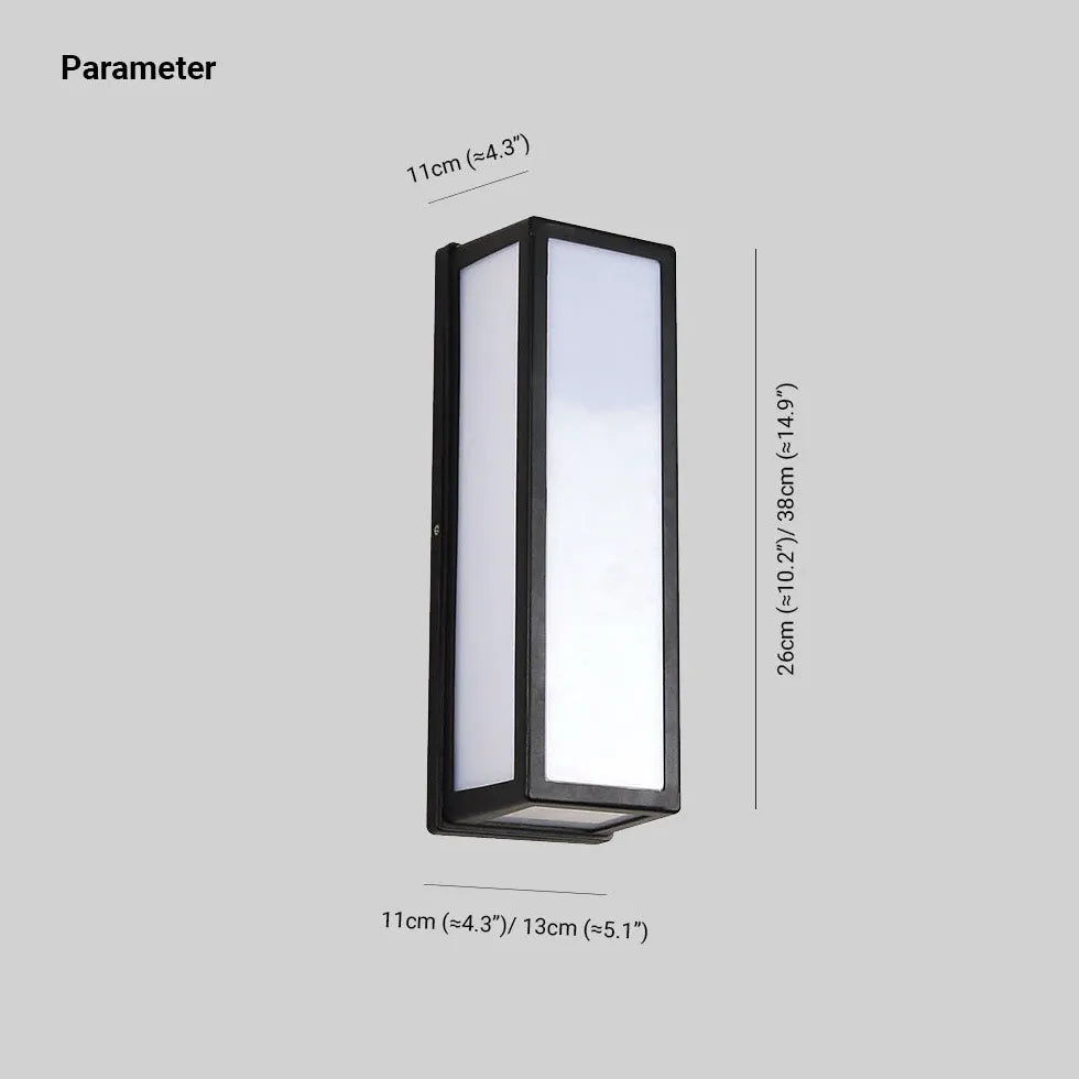 Eckige Außenwandleuchte für modernes wasserdichtes Design - Clowas.de