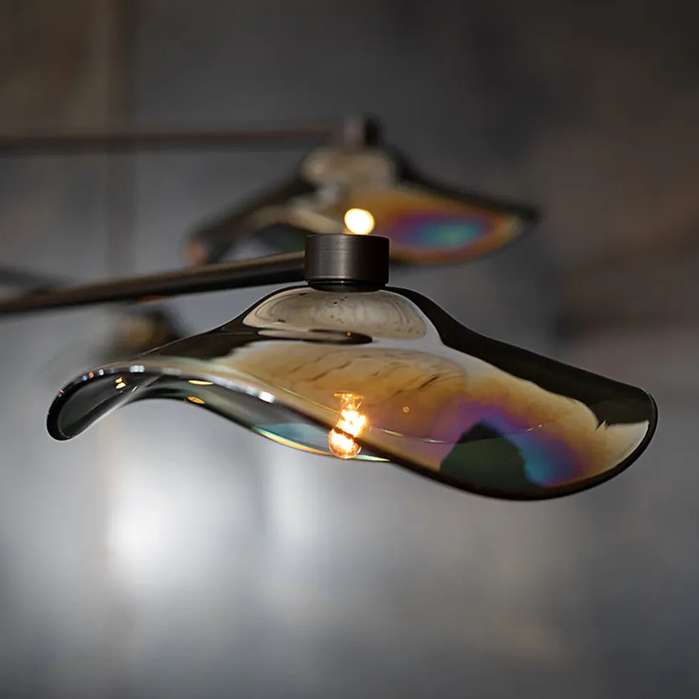 Edelstahl Pendelleuchte mit schlichtem handgefertigtem Glas - Clowas.de