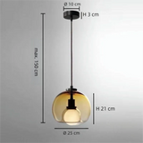 Design LED Pendelleuchte mit kugelförmigen Glaskugeln