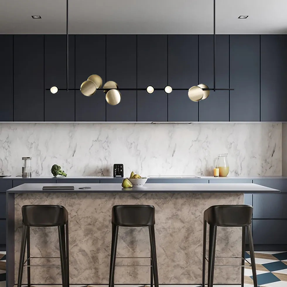 Esstischlampe Pendelleuchte in modernem Schwarz-Gold Design - Clowas.de