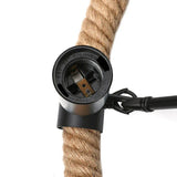 Esszimmer Hängeleuchten in Schwarz mit Vintage-Seil Design - Clowas.de