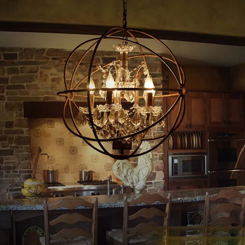 Esszimmer Pendelleuchte höhenverstellbar im Vintage Vogelkäfig Design - Clowas.de