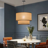 Esszimmer Pendelleuchte LED im einfachen Rattandesign - Clowas.de