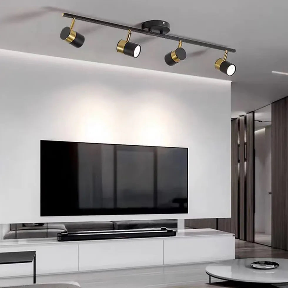 Industrie Deckenstrahler in modernem schwarzen Design - Clowas.de