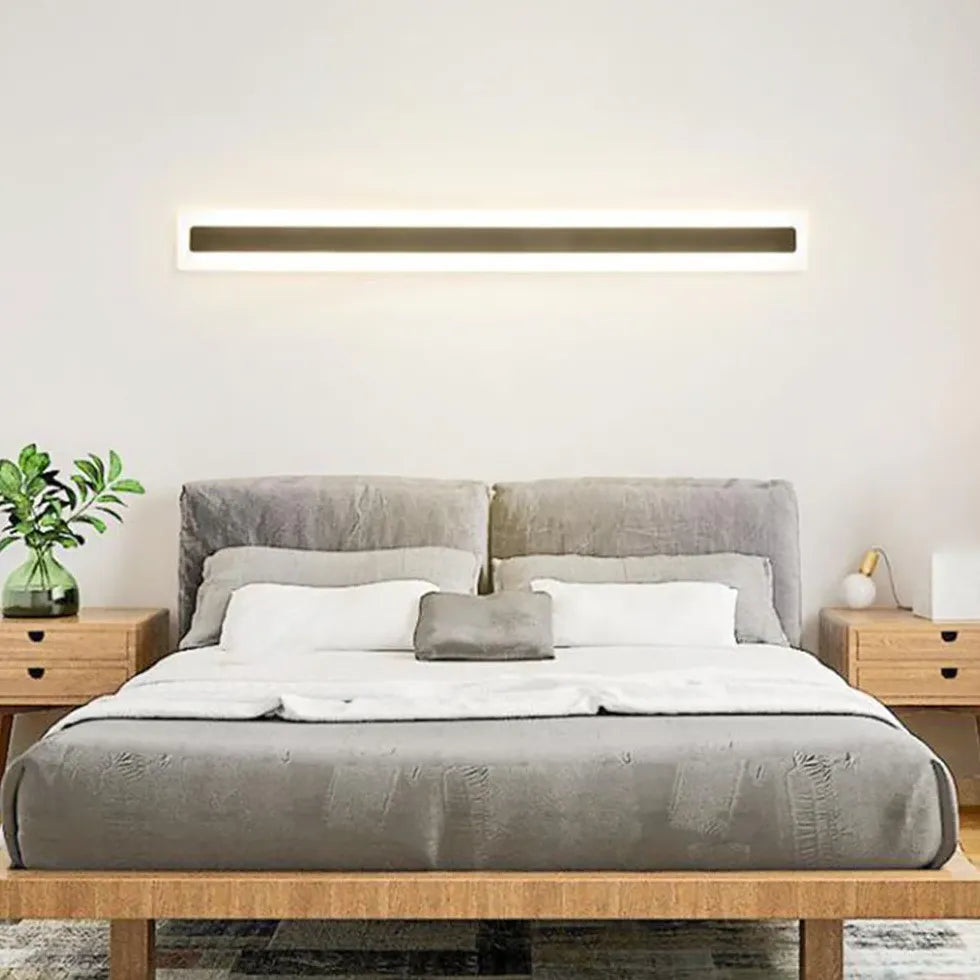 Flache LED Wandleuchte modern schlicht rechteckig - Clowas.de