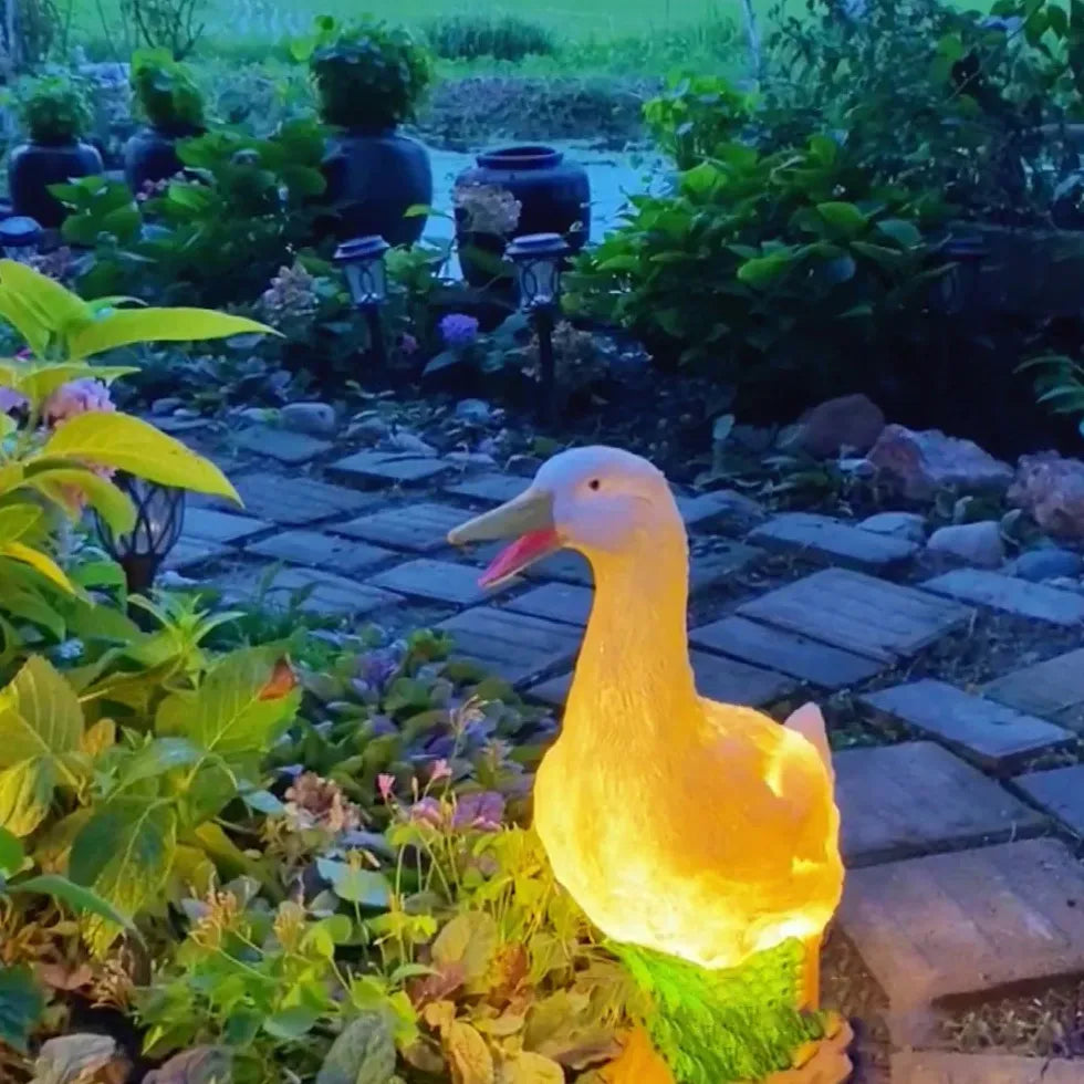 garten dekoleuchte Entzückende Enten Bodenlampe für den Garten - Clowas.de