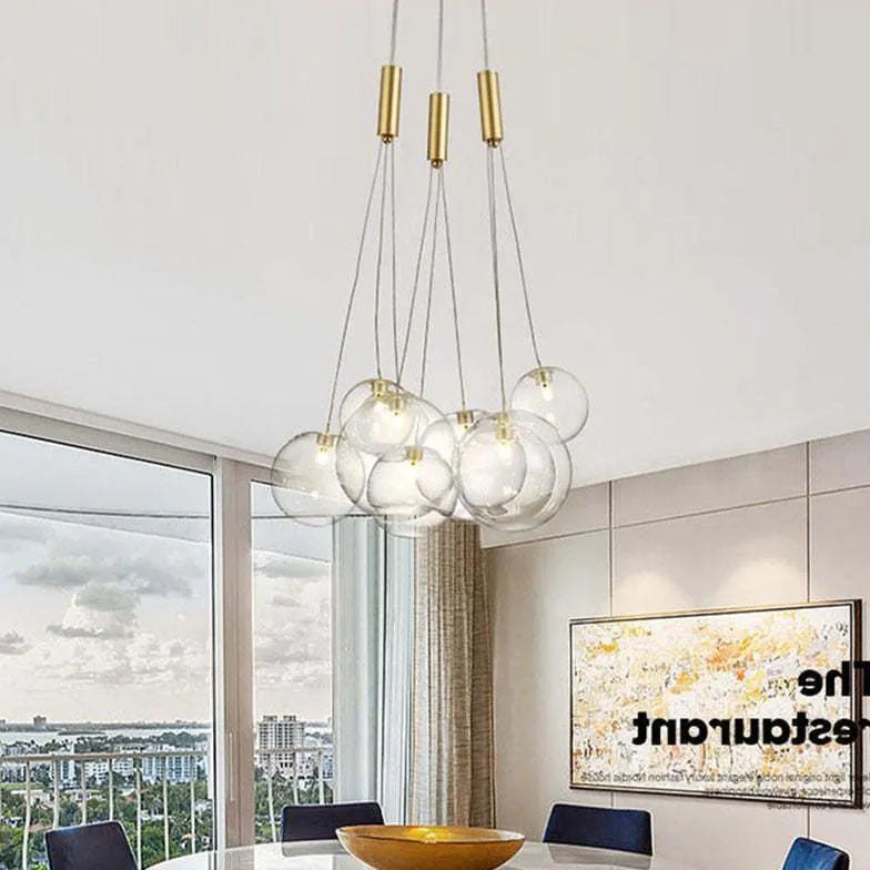 Glas Pendelleuchte mehrflammig modern schlicht nordisch Design - Clowas.de