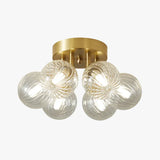 Glaskugel Deckenleuchte Nordisch Leicht Luxus Vollkupfer - Clowas.de