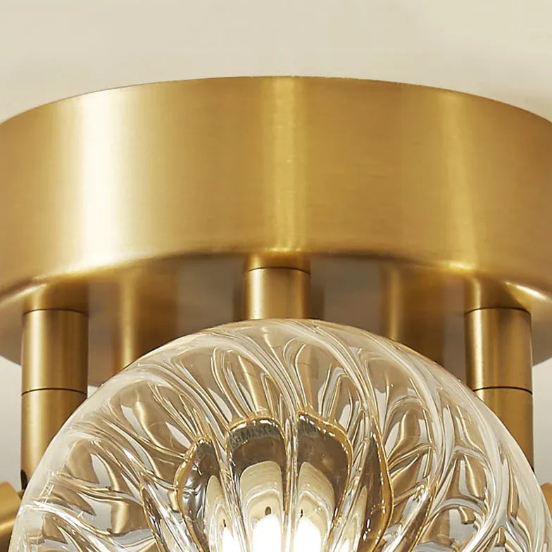 Glaskugel Deckenleuchte Nordisch Leicht Luxus Vollkupfer - Clowas.de