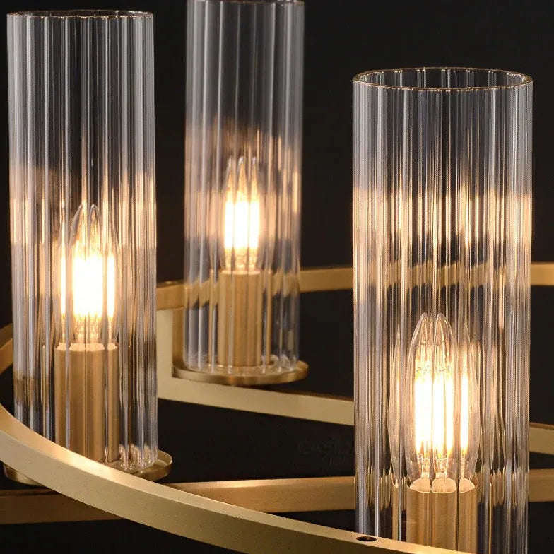 Hängelampe für Wohnzimmer aus Vollkupfer und Glas - Clowas.de