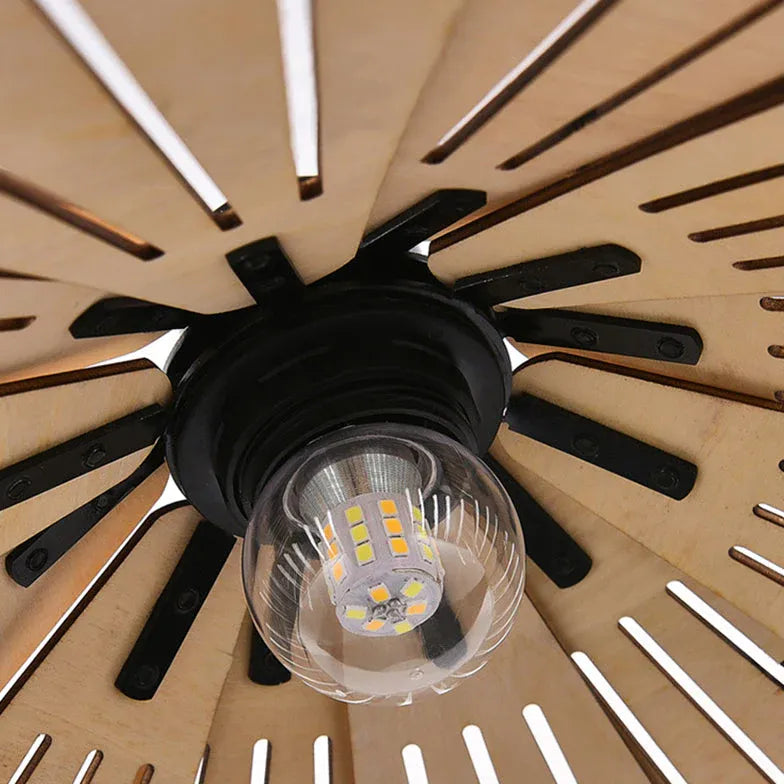 hängelampe holz schwarz im nordischen modernen Stil - Clowas.de