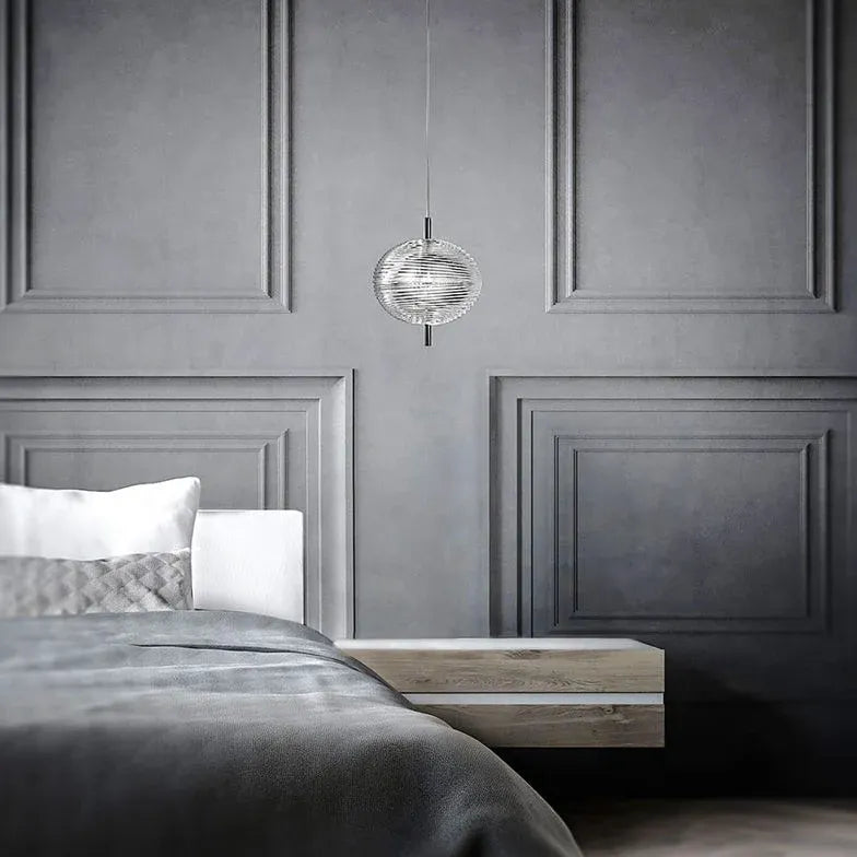 Hängelampe Schlafzimmer Bett Nordisch Silber Glas - Clowas.de