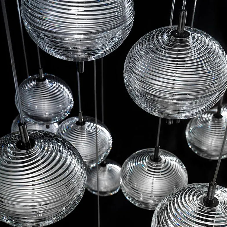 Hängelampe Schlafzimmer Bett Nordisch Silber Glas - Clowas.de