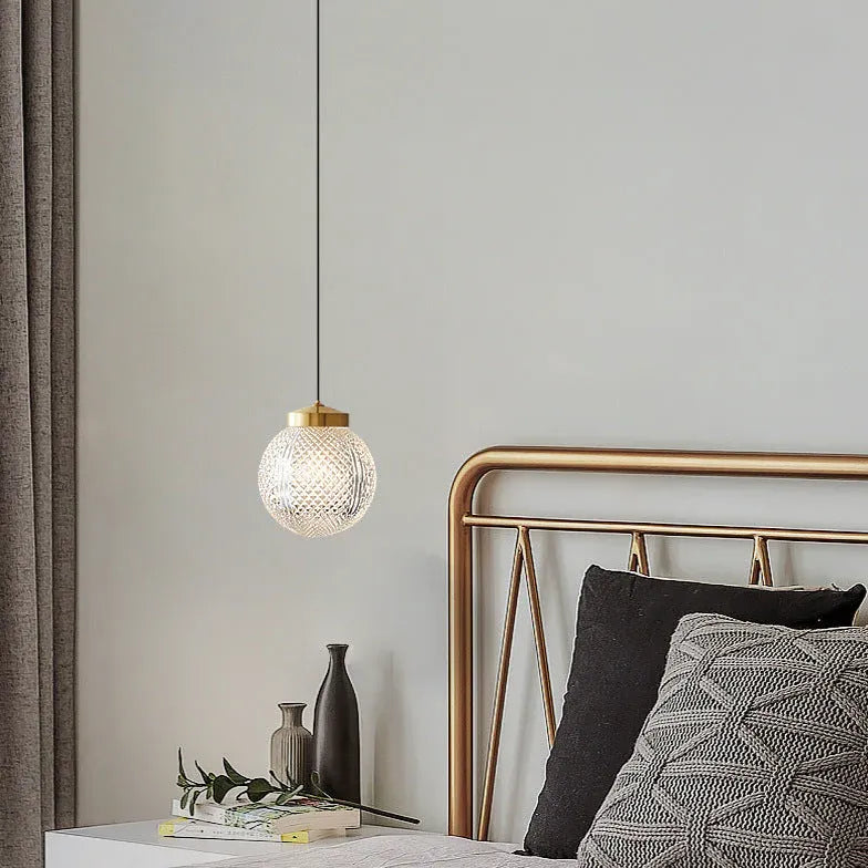 Hängelampe Schlafzimmer Gold modern Glas Kugel - Clowas.de