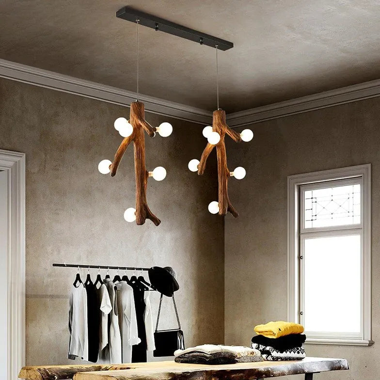 Pendelleuchte LED Holz im modernen Retro Stil - Clowas.de