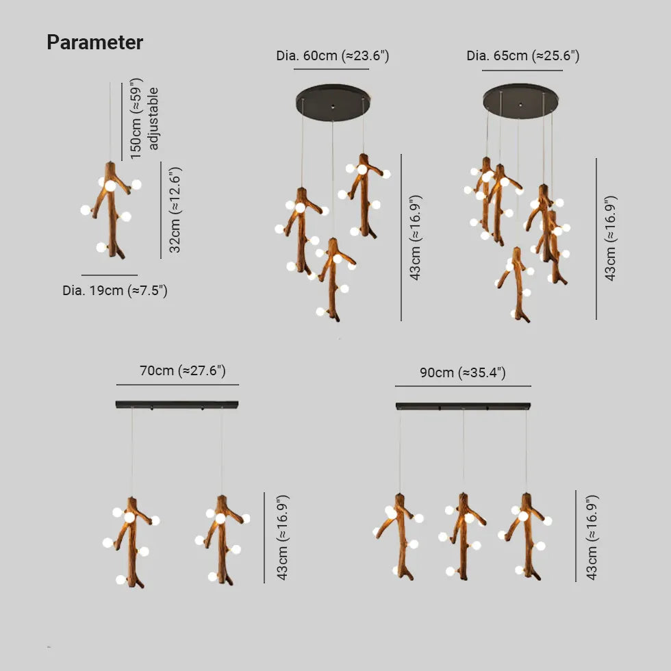 Pendelleuchte LED Holz im modernen Retro Stil - Clowas.de