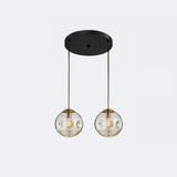 pendelleuchte 2 flammig schwarz mit nordischen glas - Clowas.de