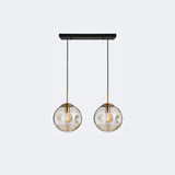 pendelleuchte 2 flammig schwarz mit nordischen glas - Clowas.de