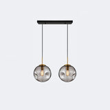 pendelleuchte 2 flammig schwarz mit nordischen glas - Clowas.de