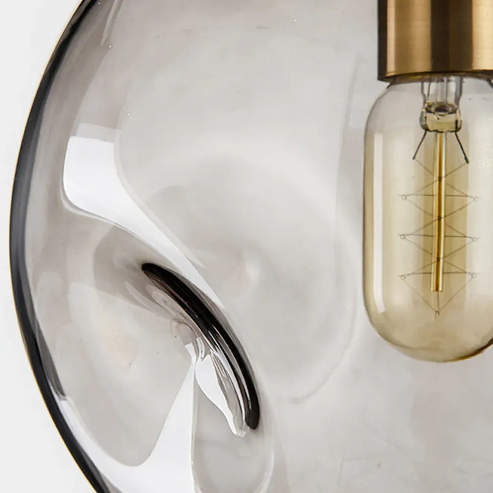 pendelleuchte 2 flammig schwarz mit nordischen glas - Clowas.de