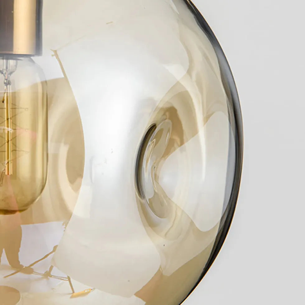 pendelleuchte 2 flammig schwarz mit nordischen glas - Clowas.de