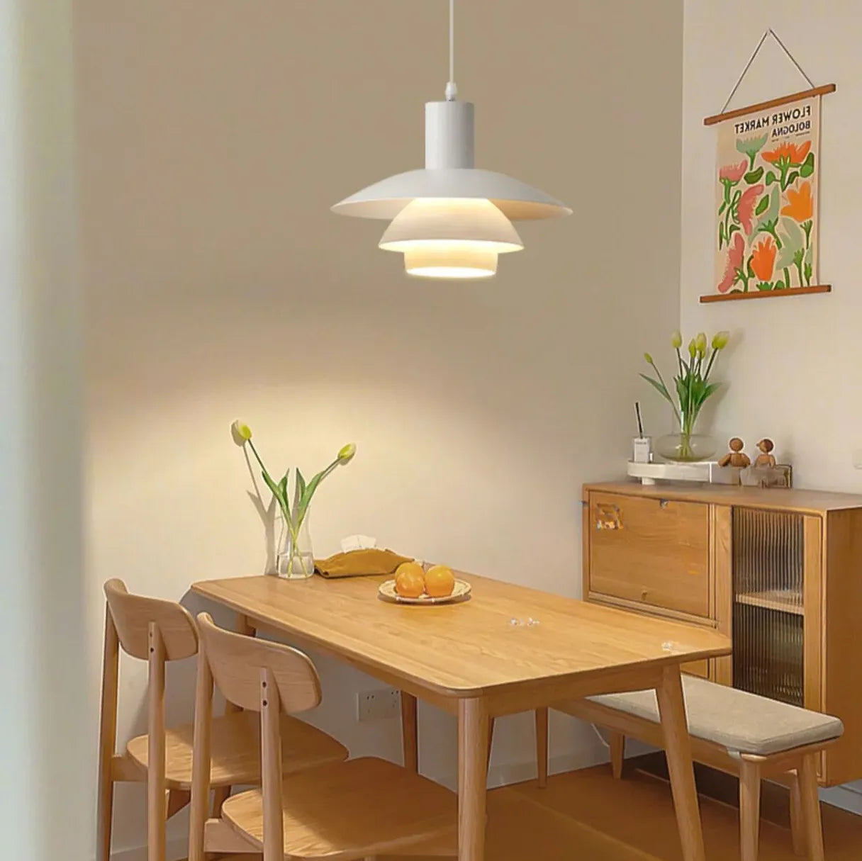 Cluster Pendelleuchte 3 flammig Nordisch Modern Weiß Simplistisch - Clowas.de