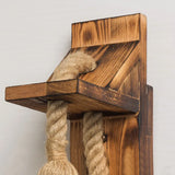 Industrie Wandleuchte Holz Seil Vintage Design - Clowas.de