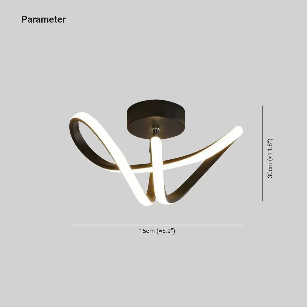 Deckenleuchte Flur Schwarz Skandinavische LED Deckenlampe - Clowas.de