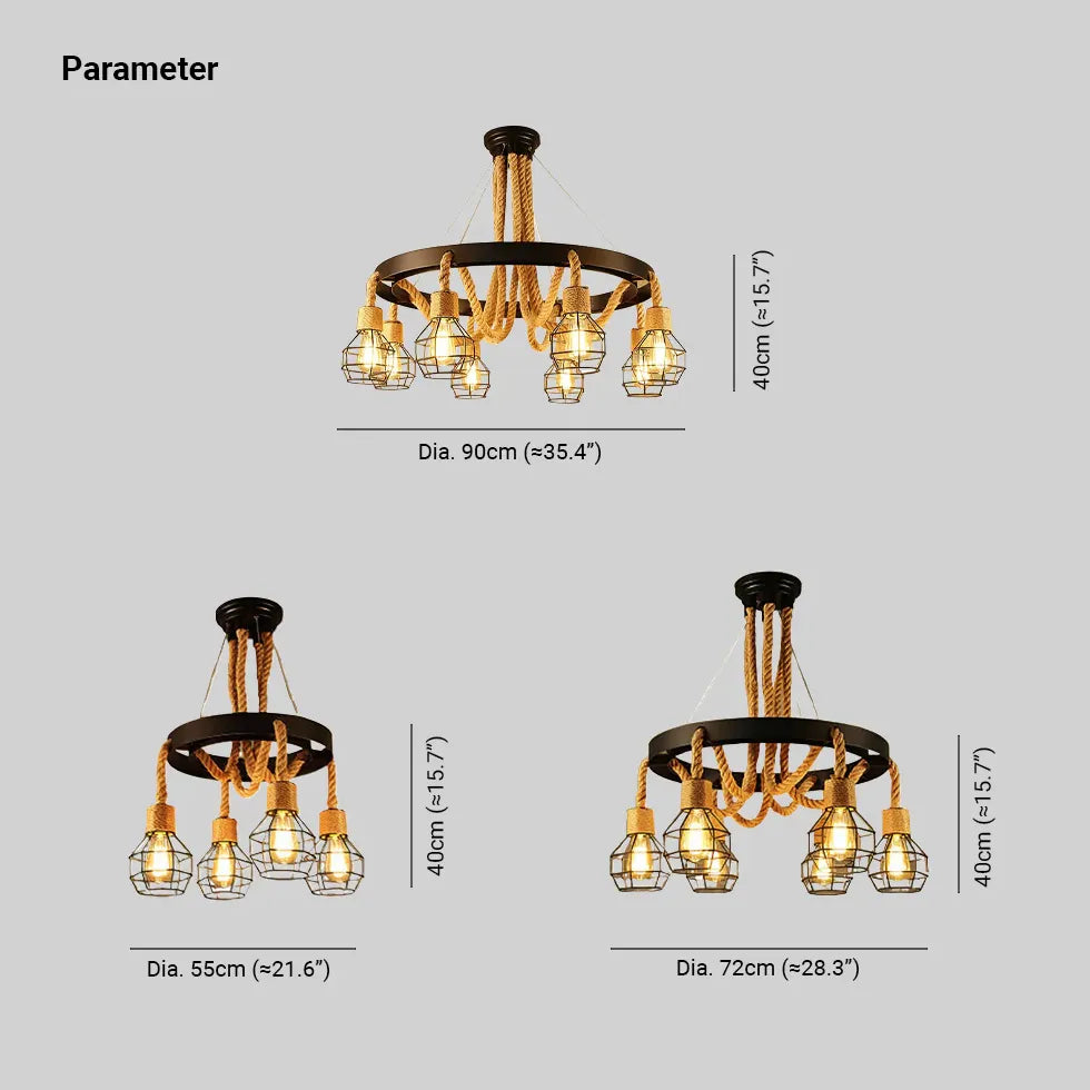 Hängeleuchte Vintage mit amerikanischem Industrie-Seil - Clowas.de