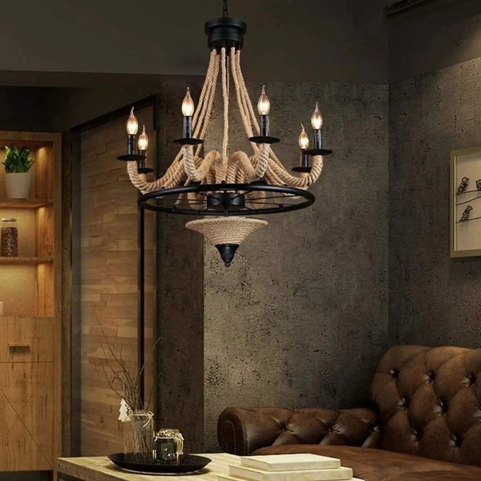 Kronleuchter für Kerzen im Retro Industrie Stil - Clowas.de