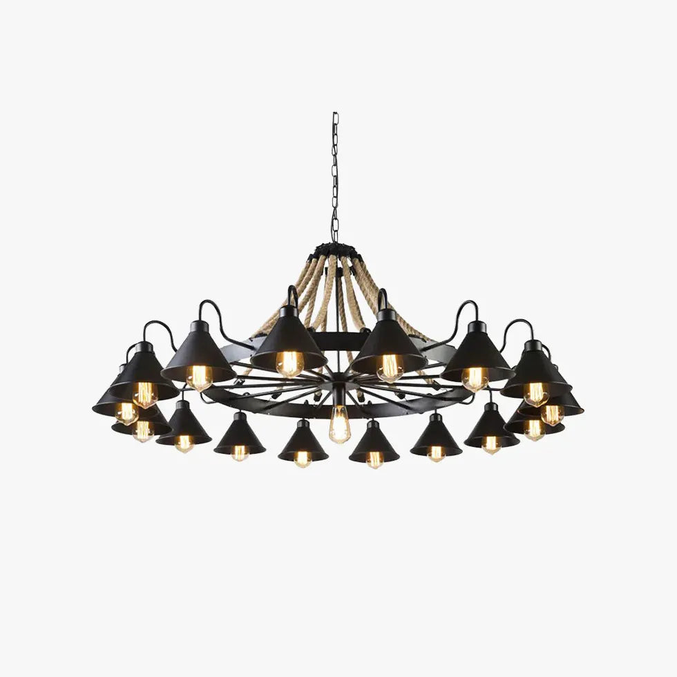 Kronleuchter Industrial im Vintage-Seil-Design - Clowas.de