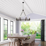 Kronleuchter Landhausstil aus schwarzem Eisen im Retro-Look - Clowas.de