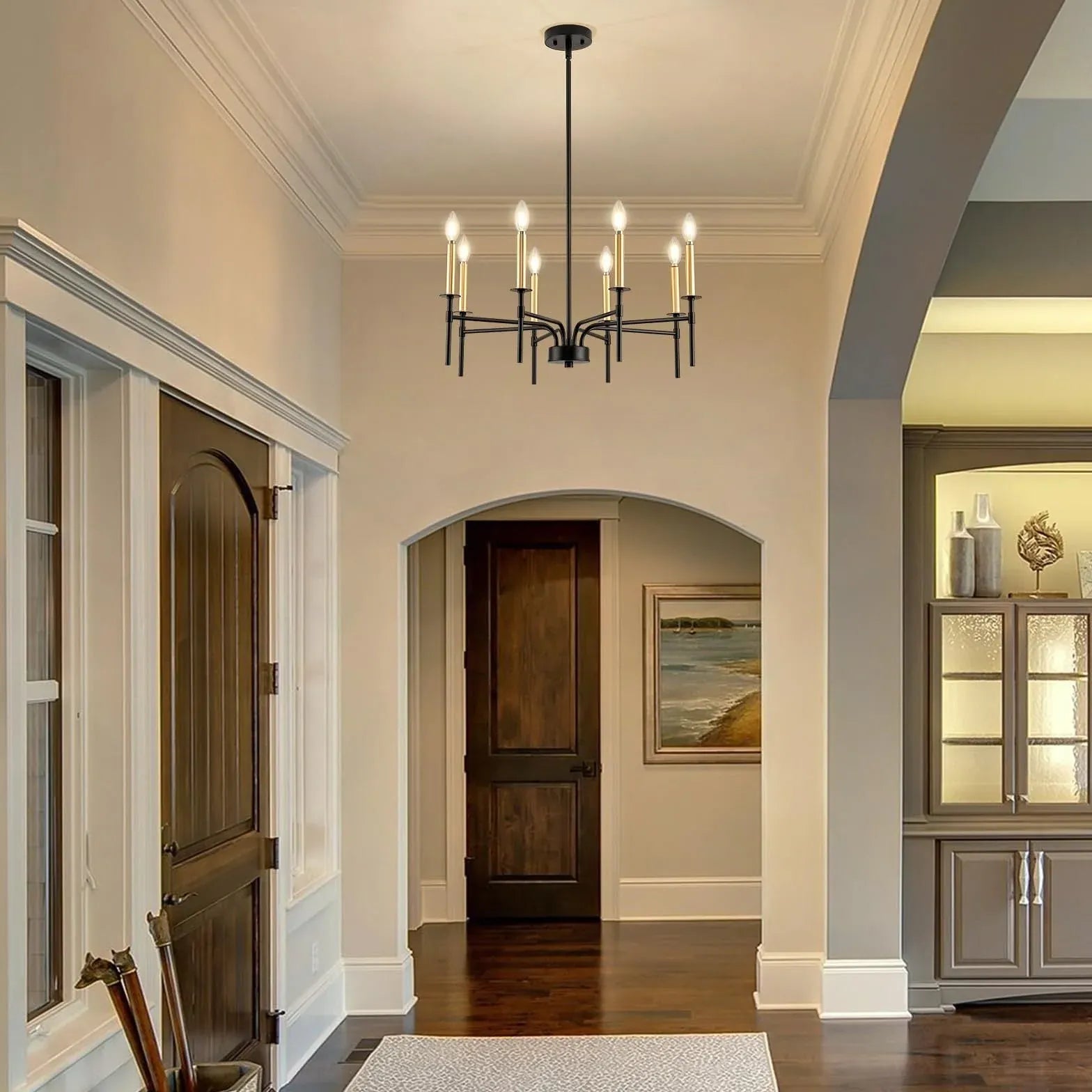 Kronleuchter mit LED moderne nordische schwarze Eleganz - Clowas.de