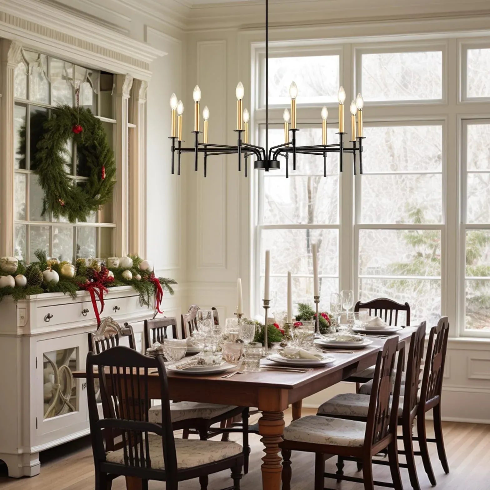 Kronleuchter mit LED moderne nordische schwarze Eleganz - Clowas.de