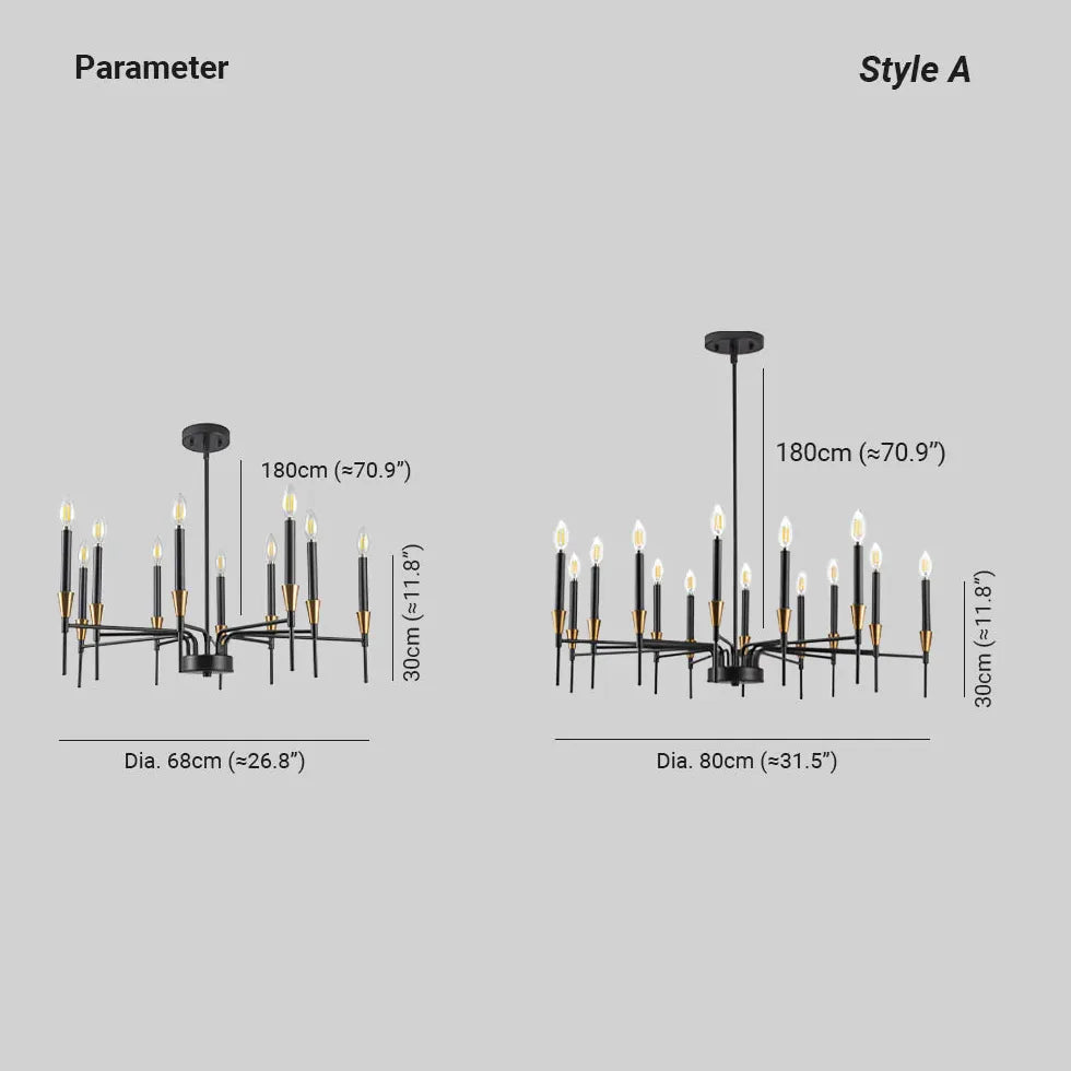 Kronleuchter mit LED moderne nordische schwarze Eleganz - Clowas.de