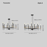 Kronleuchter mit LED moderne nordische schwarze Eleganz - Clowas.de