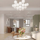 Kugel Pendelleuchte Weiß modernes elegantes Design Nordic - Clowas.de