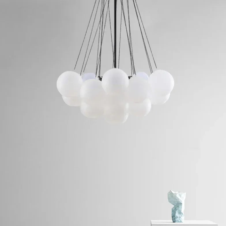 Kugel Pendelleuchte Weiß modernes elegantes Design Nordic - Clowas.de