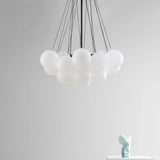 Kugel Pendelleuchte Weiß modernes elegantes Design Nordic - Clowas.de