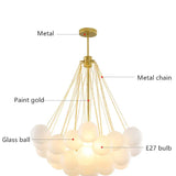 Kugel Pendelleuchte Weiß modernes elegantes Design Nordic - Clowas.de