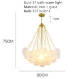 Kugel Pendelleuchte Weiß modernes elegantes Design Nordic - Clowas.de