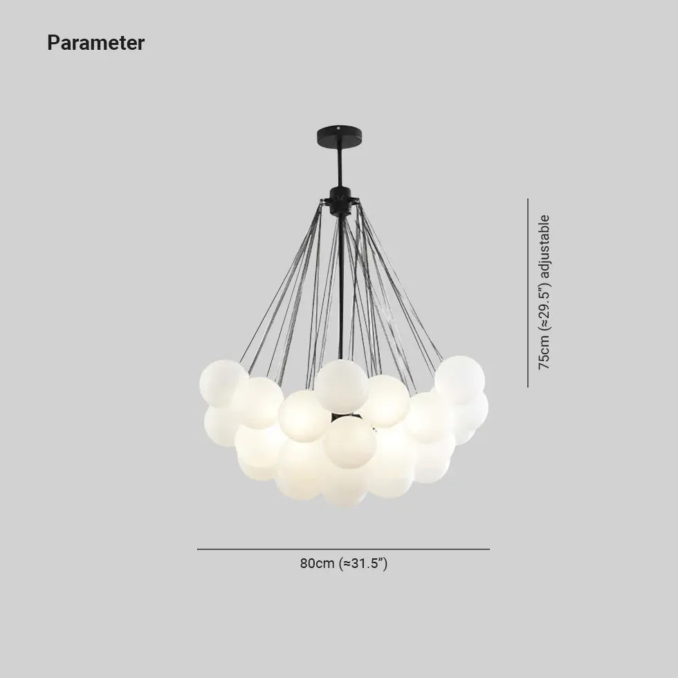 Kugel Pendelleuchte Weiß modernes elegantes Design Nordic - Clowas.de