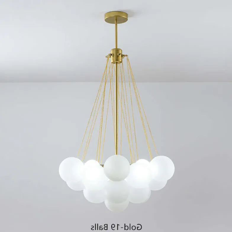 Kugel Pendelleuchte Weiß modernes elegantes Design Nordic - Clowas.de