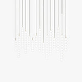 Pendelleuchte 5-flammig höhenverstellbar nordisches schlichtes weißes Kugeldesign - Clowas.de