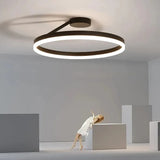 LED Deckenleuchte Ringe in schwarzem modernem Stil - Clowas.de